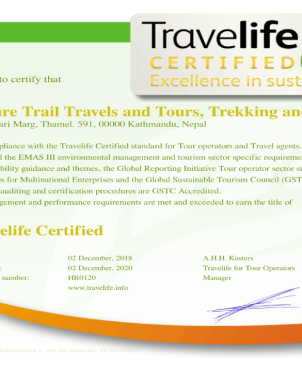 Travel Life -Certificate